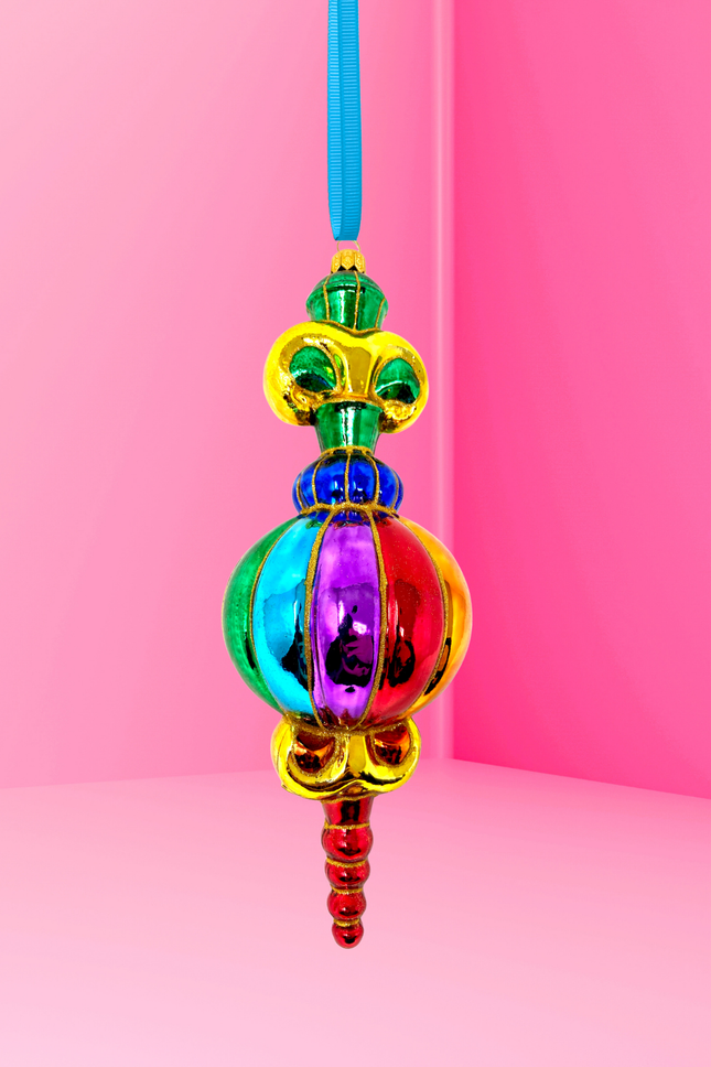 Rainbow Capulet Polish Glass Ornament