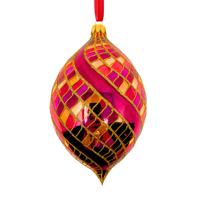 Red Hot Jackpot Spinner Glass Ornament