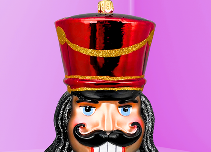 Crimson Glass Nutcracker Ornament