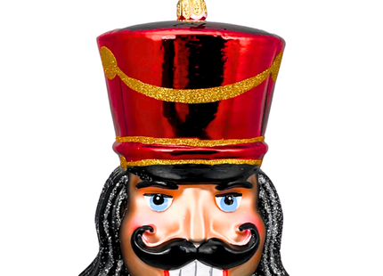 Crimson Glass Nutcracker Ornament