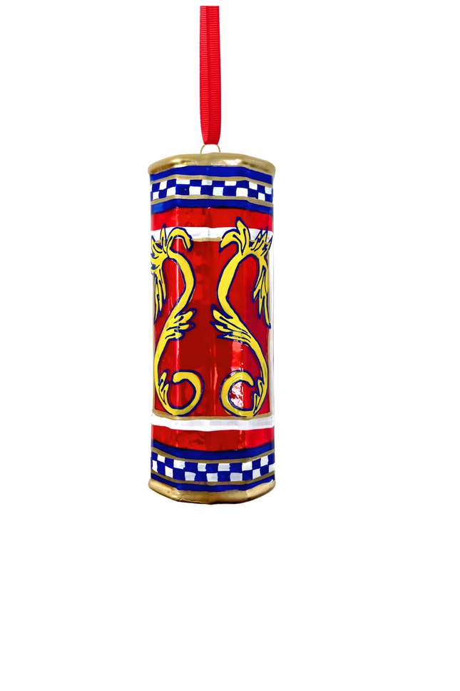 Fior D'Olivo Oil Can Polish Glass Ornament