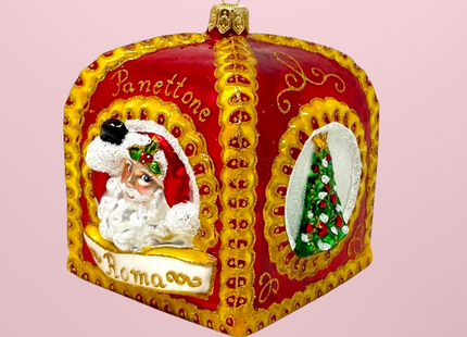 Red Panettone Polish Glass Ornament