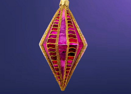 Rose Diamond Glass Ornament