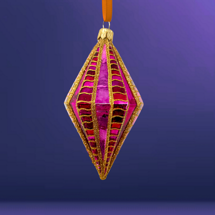 Rose Diamond Glass Ornament
