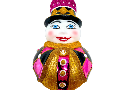 Rosie Noelle Snowman Glass Ornament