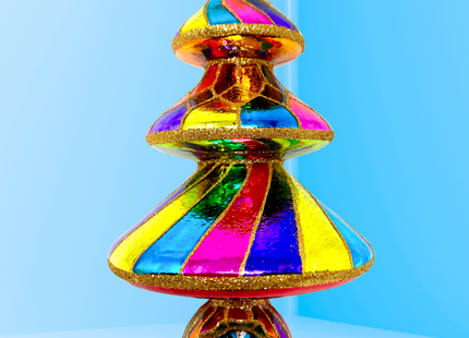 Roulette Tree Reflector Glass Ornament