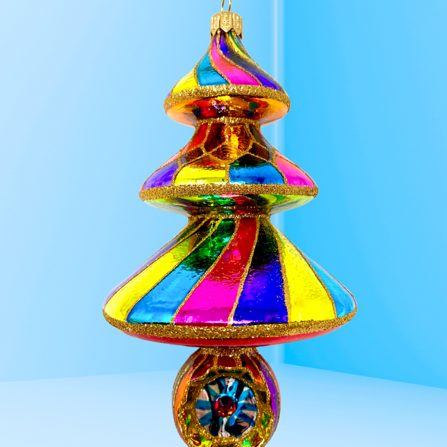 Roulette Tree Reflector Glass Ornament