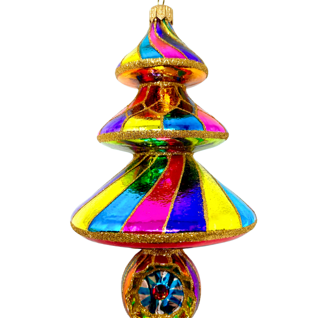 Roulette Tree Reflector Glass Ornament