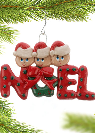 Noel Family of 3 Ornament  by ORNAMENT SHOP EXCLUSIVE Ornament
