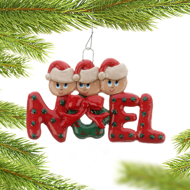 Noel Family of 3 Ornament