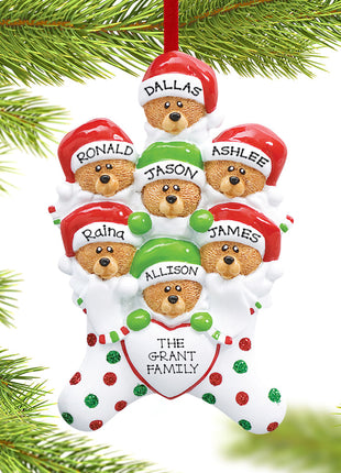 Stocking Bears 7 Ornament  by RUDOLPH AND ME Ornament