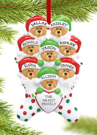 Stocking Bears 8 Ornament  by RUDOLPH AND ME Ornament