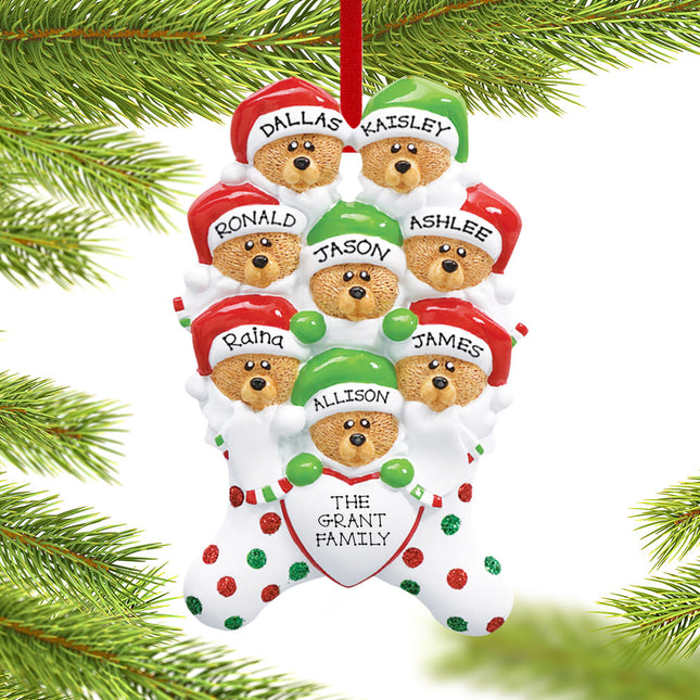 keepsake personalized stocking bears 8 christmas ornament – Christmas ornament, holiday tree decoration or gift