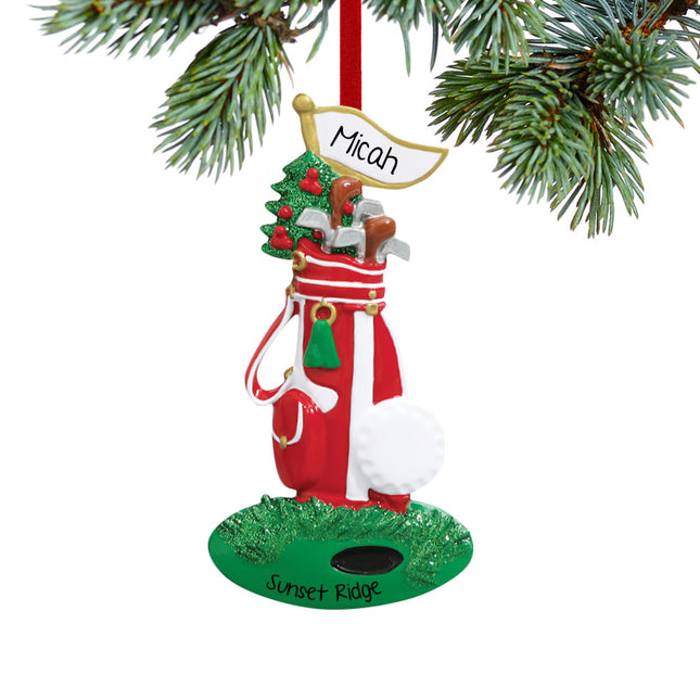 personalized personalized golf bag christmas ornament – Christmas ornament, holiday tree decoration or gift