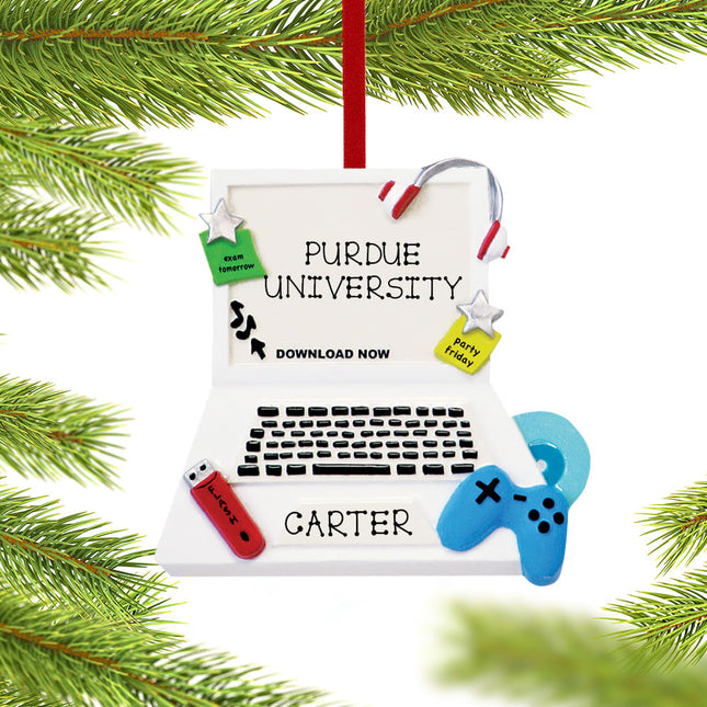 holiday personalized teenage computer christmas ornament – Christmas ornament, holiday tree decoration or gift