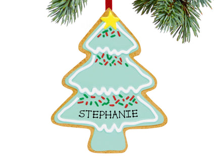 decorative personalized christmas tree cookie christmas ornament – Christmas ornament, holiday tree decoration or gift