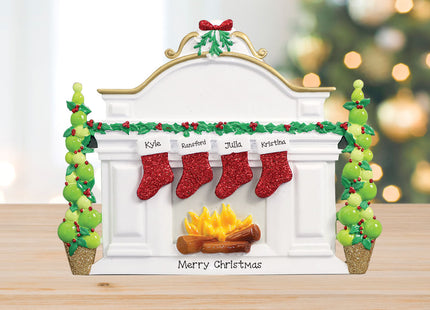 decorative personalized mantel with 10 stockings tabletop christmas ornament – Christmas ornament, holiday tree decoration or