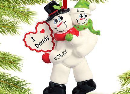 engraved personalized i love daddy 1 child christmas ornament – Christmas ornament, holiday tree decoration or gift