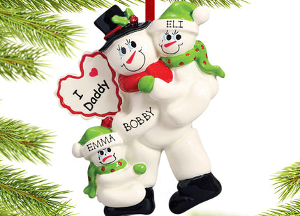 keepsake personalized i love daddy 2 children christmas ornament – Christmas ornament, holiday tree decoration or gift