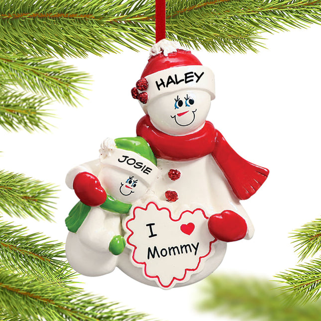 decorative personalized i love mommy 1 child christmas ornament – Christmas ornament, holiday tree decoration or gift