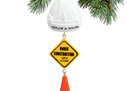 keepsake personalized under construction christmas ornament – Christmas ornament, holiday tree decoration or gift