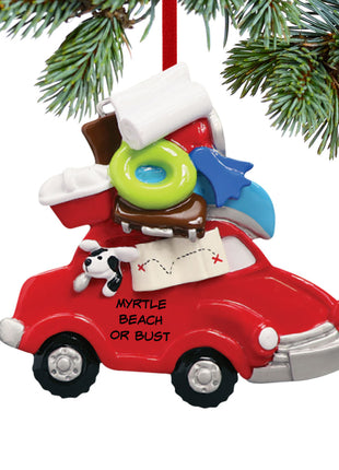 Beach Vacation Car Ornament  by RUDOLPH AND ME Ornament