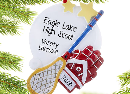 personalized personalized lacrosse christmas ornament – Christmas ornament, holiday tree decoration or gift