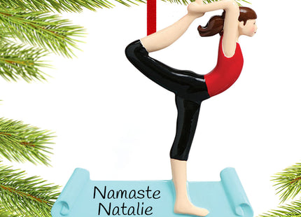 custom personalized yoga pose christmas ornament – Christmas ornament, holiday tree decoration or gift