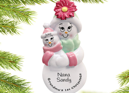 decorative personalized grandma's first christmas - baby girl christmas ornament – Christmas ornament, holiday tree decoratio