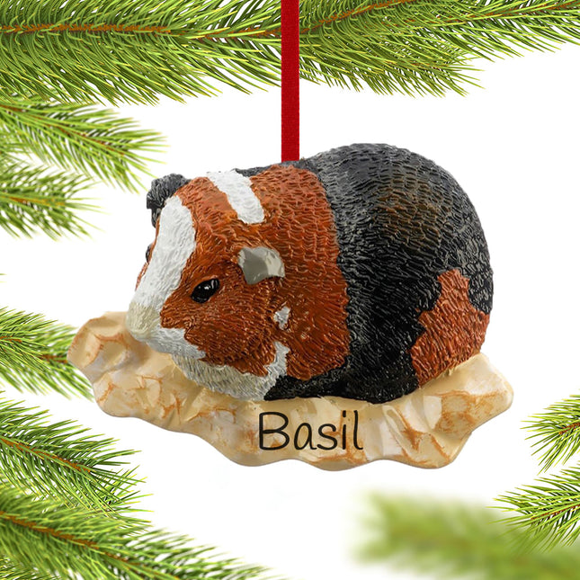 holiday personalized guinea pig christmas ornament – Christmas ornament, holiday tree decoration or gift