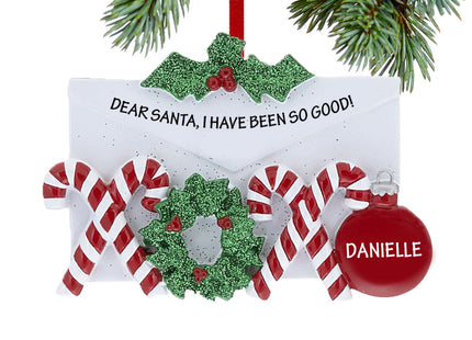 engraved personalized hugs and kisses letter christmas ornament – Christmas ornament, holiday tree decoration or gift