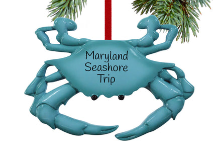 personalized personalized blue crab christmas ornament – Christmas ornament, holiday tree decoration or gift