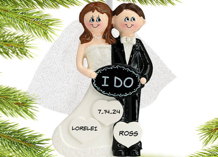 keepsake personalized i do wedding couple christmas ornament – Christmas ornament, holiday tree decoration or gift