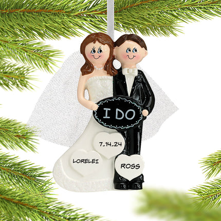 I Do Wedding Couple Ornament