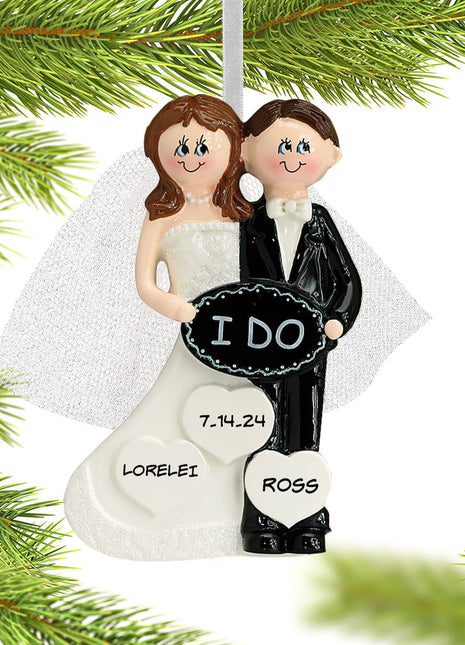 I Do Wedding Couple Ornament  by RUDOLPH AND ME Ornament