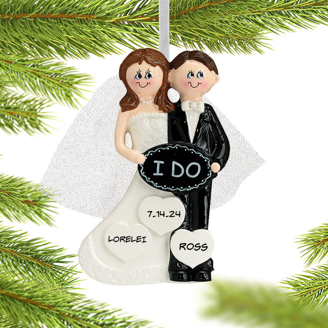 I Do Wedding Couple Ornament