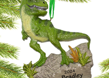 decorative personalized t-rex dinosaur christmas ornament – Christmas ornament, holiday tree decoration or gift