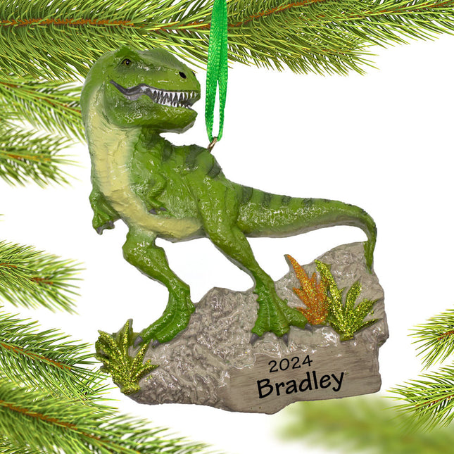 decorative personalized t-rex dinosaur christmas ornament – Christmas ornament, holiday tree decoration or gift