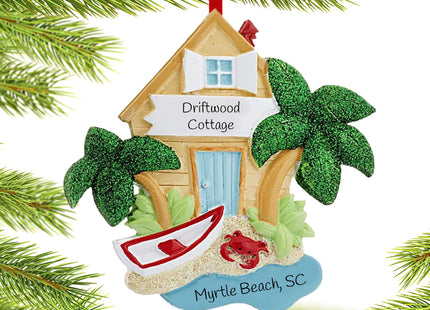 personalized personalized beach scene christmas ornament – Christmas ornament, holiday tree decoration or gift