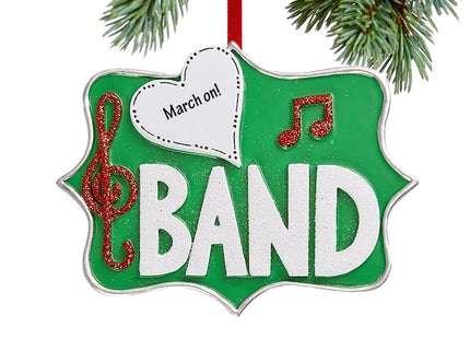 holiday personalized band christmas ornament – Christmas ornament, holiday tree decoration or gift