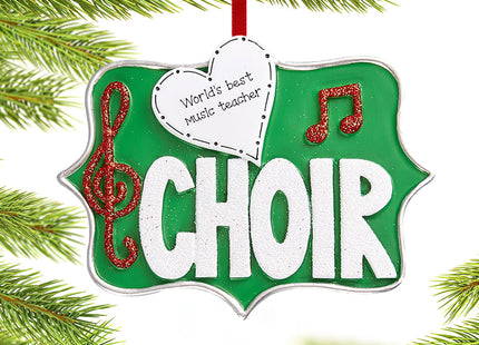 decorative personalized choir christmas ornament – Christmas ornament, holiday tree decoration or gift