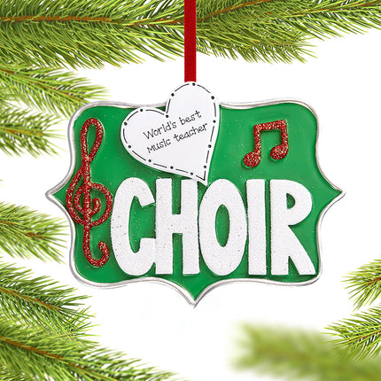 decorative personalized choir christmas ornament – Christmas ornament, holiday tree decoration or gift