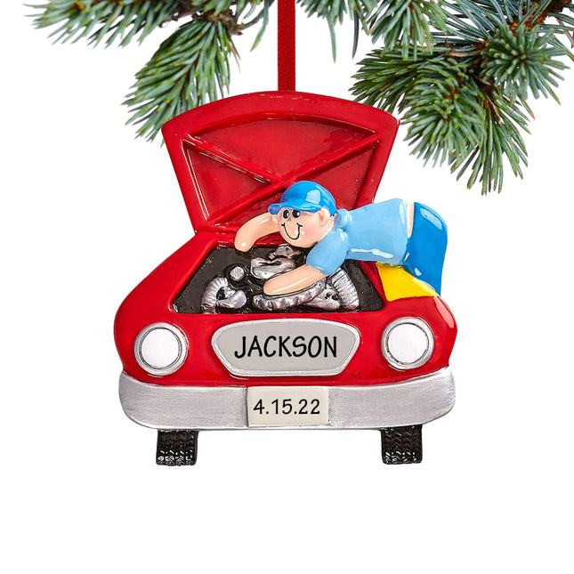 decorative personalized mechanic christmas ornament – Christmas ornament, holiday tree decoration or gift