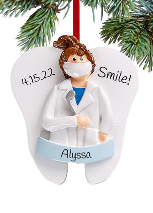 Dentist Girl Ornament  by RUDOLPH AND ME Ornament
