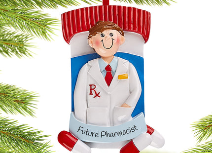 decorative personalized pharmacist boy christmas ornament – Christmas ornament, holiday tree decoration or gift