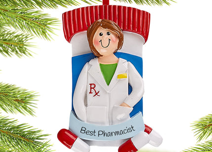 personalized personalized pharmacist girl christmas ornament – Christmas ornament, holiday tree decoration or gift