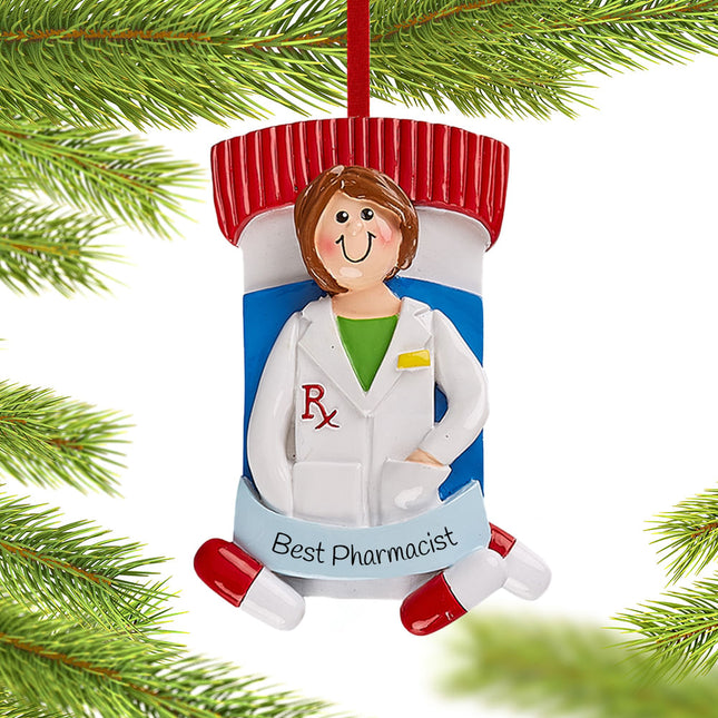 personalized personalized pharmacist girl christmas ornament – Christmas ornament, holiday tree decoration or gift