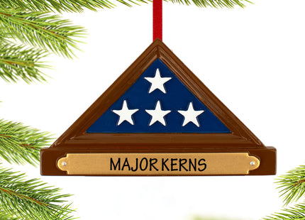 decorative personalized memorial flag christmas ornament – Christmas ornament, holiday tree decoration or gift