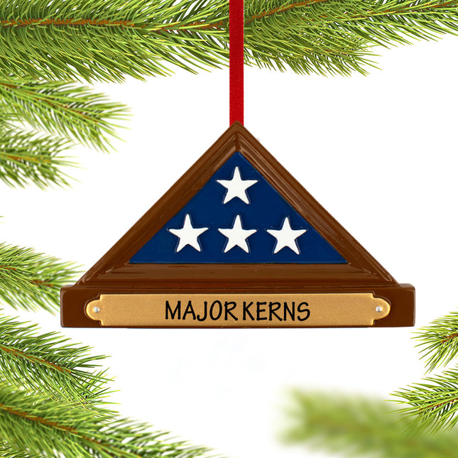 decorative personalized memorial flag christmas ornament – Christmas ornament, holiday tree decoration or gift