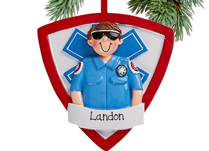 decorative personalized emt guy christmas ornament – Christmas ornament, holiday tree decoration or gift